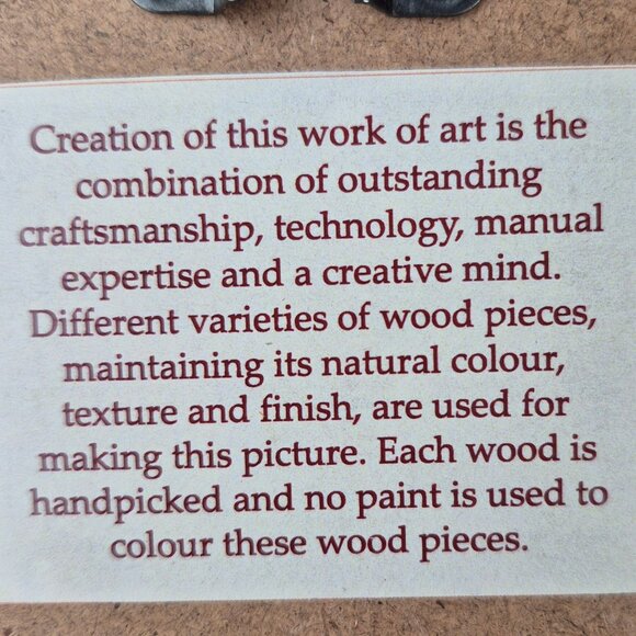 Mini Wooden Swan Laser Cut Framed Picture 8 x 8 - Picture 6 of 16